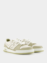 Fendi Sage Match Leather Sneakers