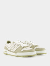Fendi Sage Match Leather Sneakers
