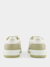 Fendi Sage Match Leather Sneakers