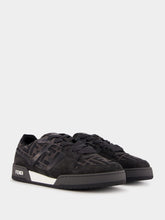 Fendi Black FF Jacquard and Suede Match Sneakers
