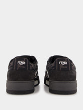 Fendi Black FF Jacquard and Suede Match Sneakers