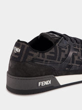 Fendi Black FF Jacquard and Suede Match Sneakers