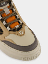 Fendi Latte and Orange Force Sneakers
