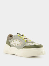 Fendi Green Force Leather and Nubuck Sneakers