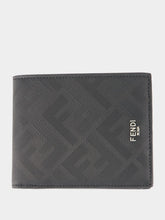 Fendi Black Shadow FF Embossed Leather Wallet