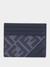 Fendi Blue FF Canvas Card Holder