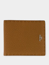 Fendi Brown and Sunflower Yellow Selleria Bi-Fold Wallet