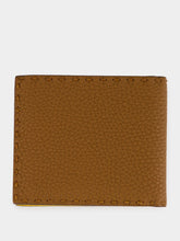 Fendi Brown and Sunflower Yellow Selleria Bi-Fold Wallet