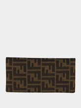 Brown FF Fabric Continental Wallet | PDP - Fashion Clinic