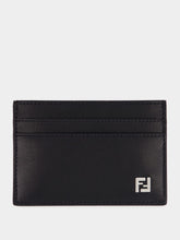 Fendi Black Leather FF Squared Card Holder