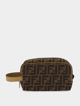 Fendi Brown FF Jacquard Small Toiletry Case