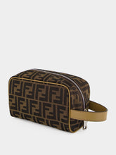 Fendi Brown FF Jacquard Small Toiletry Case