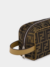 Fendi Brown FF Jacquard Small Toiletry Case