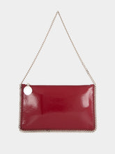 Stella McCartney Burgundy Crinkled Patent Alter Mat Pochette with Chain