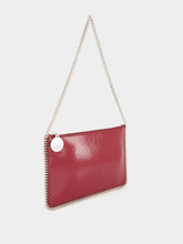 Stella McCartney Burgundy Crinkled Patent Alter Mat Pochette with Chain