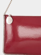 Stella McCartney Burgundy Crinkled Patent Alter Mat Pochette with Chain