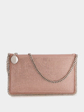 Pink Crystal-Embellished Alter Suede Pochette with Chain | PDP - Fashion Clinic