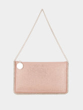 Pink Crystal-Embellished Alter Suede Pochette with Chain | PDP - Fashion Clinic