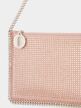 Pink Crystal-Embellished Alter Suede Pochette with Chain | PDP - Fashion Clinic