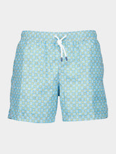 Fedeli Blue Madeira Sustainable Swim Trunks