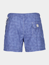 Fedeli Blue Printed Swim Shorts