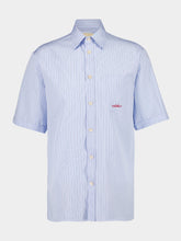 Valentino Garavani Sky Blue Cotton Shirt with Embroidery