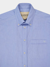 Valentino Garavani Azure Oxford Cotton Shirt with Vlogo