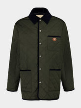 Valentino Garavani Olive Green Quilted Jacket with VLogo Patch
