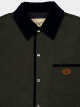 Valentino Garavani Olive Green Quilted Jacket with VLogo Patch