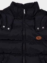 Valentino Garavani Black Hooded Down Vest with Vlogo
