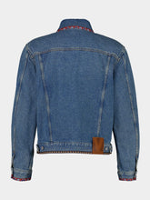 Valentino Garavani Blue Denim Jacket with Beaded Embroidery