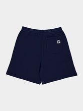 Valentino Garavani Blue Cotton Jersey Shorts with Seam Detail