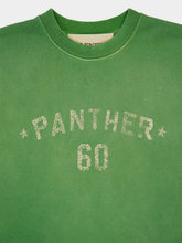 Valentino Garavani Laurel Green Cotton Sweatshirt with Panther Print
