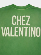 Valentino Garavani Laurel Green Cotton Sweatshirt with Panther Print