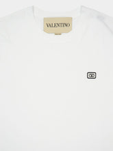 Valentino Garavani Ivory Cotton Jersey T-Shirt with VLogo Patch