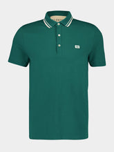 Valentino Garavani Dark Green Cotton Piqué Polo Shirt with VLogo Patch