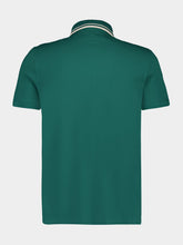 Valentino Garavani Dark Green Cotton Piqué Polo Shirt with VLogo Patch