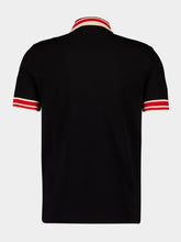Valentino Garavani Black Cotton Piqué Polo Shirt with VLogo Patch
