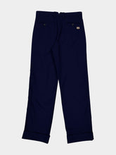 Valentino Garavani Blue VLogo Straight Fit Cotton Pants