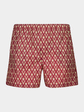 Valentino Garavani Red and CreamToute la V Print Swim Shorts