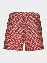 Valentino Garavani Red and CreamToute la V Print Swim Shorts