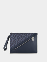 Fendi Blue Diagonal Flat Pouch