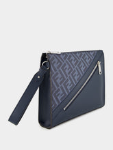 Fendi Blue Diagonal Flat Pouch