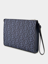 Fendi Blue Diagonal Flat Pouch