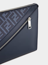 Fendi Blue Diagonal Flat Pouch
