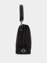 Fendi Black Lui Large Bag in FF Nylon and Calf Leather