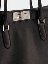 Fendi Large Black Leather Tote Bag