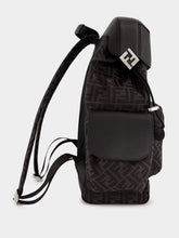 Fendi Black FF Jacquard Fendi Drive Backpack
