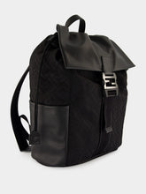 Fendi Black Flux Backpack in FF Nylon and Calf Leather