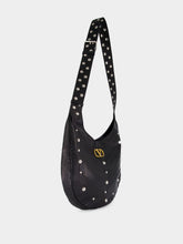 Valentino Garavani Black Studded Nappa Hobo Bag